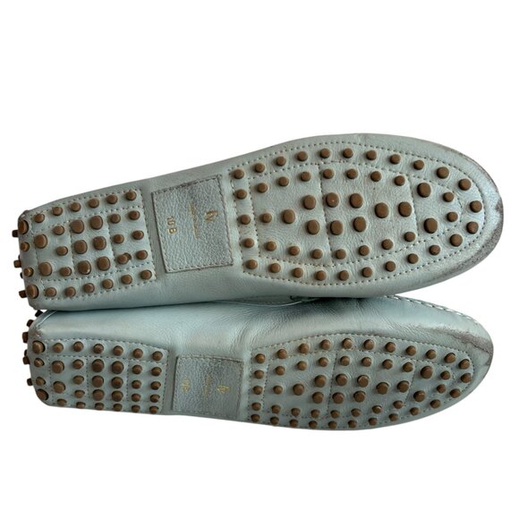 Frances Valentine Light Blue Loafers - Picture 8 of 14